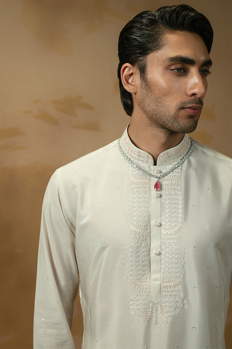 Republic By Omar Farooq | Luxury Rtw | 'Fateh' Kurta Pajama -  Republic by Omar Farooq Luxury RTW - Original Designer Dress - House of Maryam