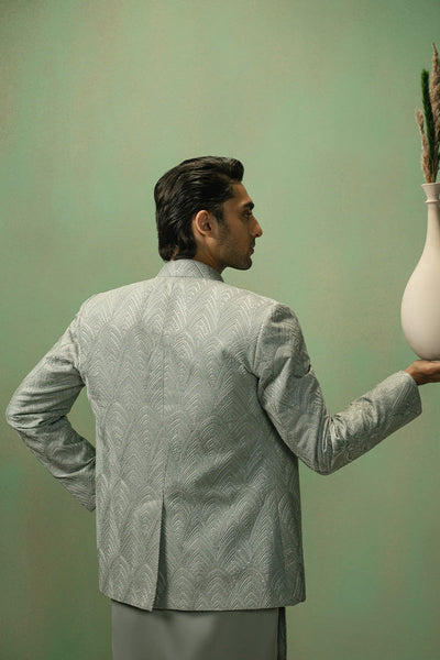 Republic By Omar Farooq | Bandhgala Suit | 'Emaad' Bandhgala Jacket -  Republic by Omar Farooq Bandhgala Suit - Original Designer Dress - House of Maryam
