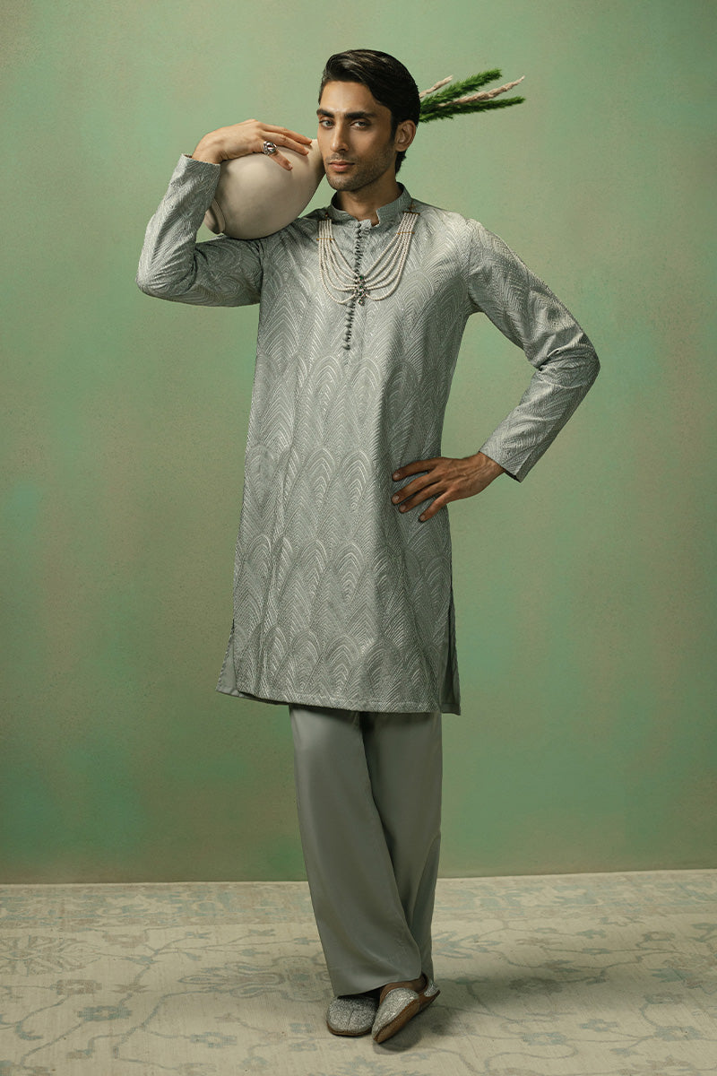 Republic By Omar Farooq | Luxury Rtw | 'Emaad' Kurta Pajama -  Republic by Omar Farooq Luxury RTW - Original Designer Dress - House of Maryam