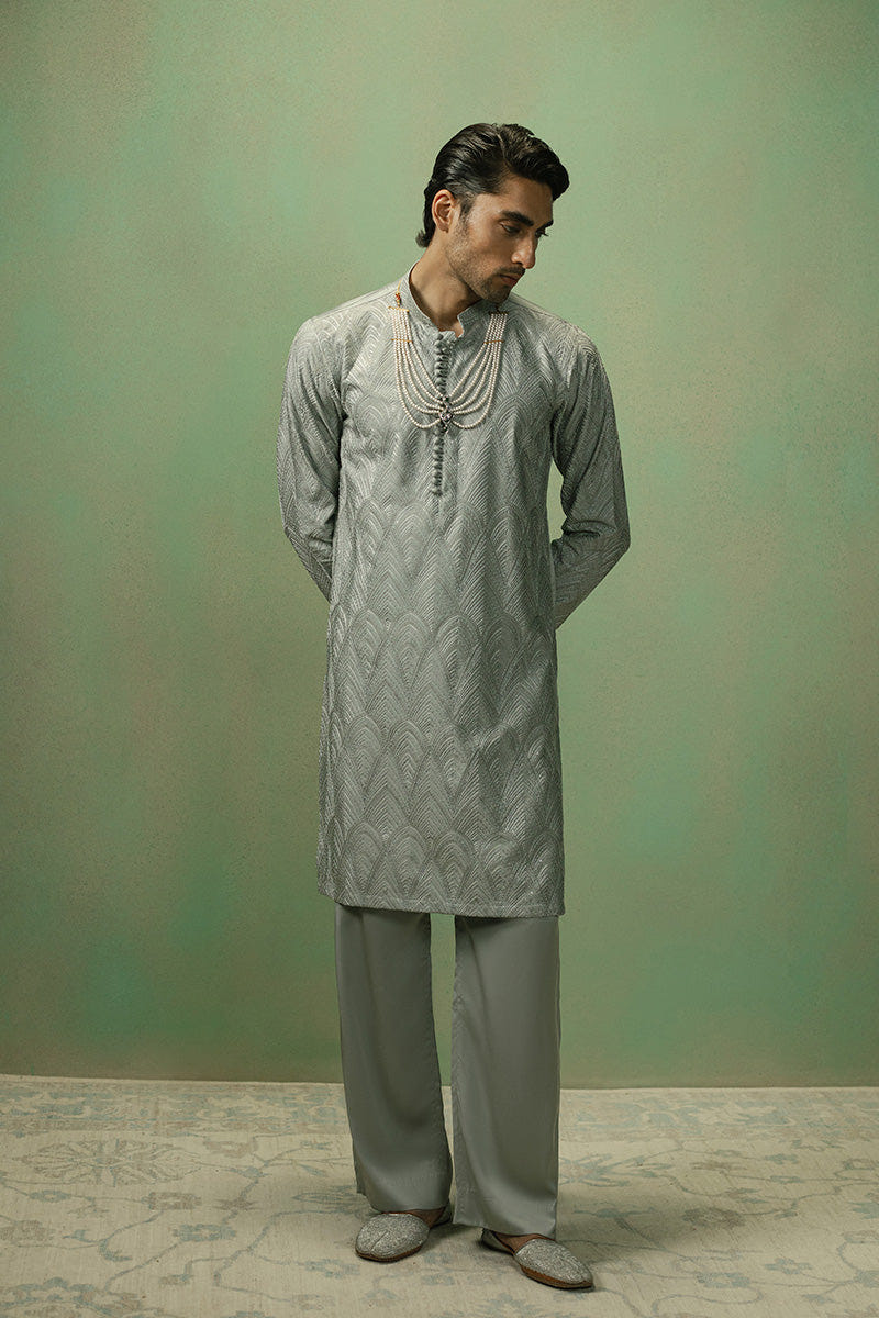 Republic By Omar Farooq | Luxury Rtw | 'Emaad' Kurta Pajama -  Republic by Omar Farooq Luxury RTW - Original Designer Dress - House of Maryam
