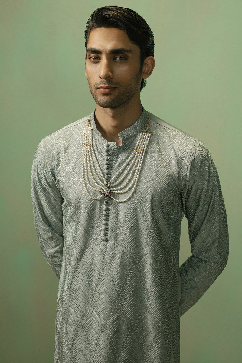 Republic By Omar Farooq | Luxury Rtw | 'Emaad' Kurta Pajama -  Republic by Omar Farooq Luxury RTW - Original Designer Dress - House of Maryam