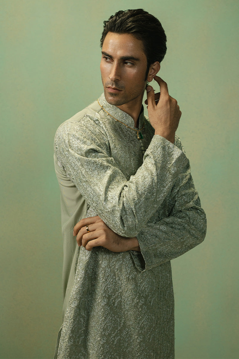 Republic By Omar Farooq | Luxury Rtw | 'Mazin' Kurta Pajama -  Republic by Omar Farooq Luxury RTW - Original Designer Dress - House of Maryam