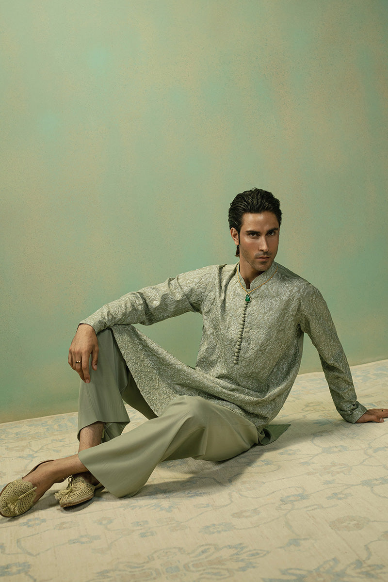 Republic By Omar Farooq | Luxury Rtw | 'Mazin' Kurta Pajama -  Republic by Omar Farooq Luxury RTW - Original Designer Dress - House of Maryam