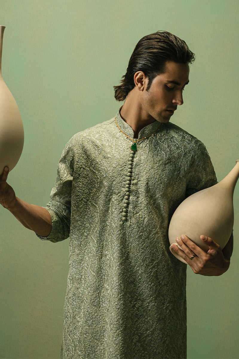 Republic By Omar Farooq | Luxury Rtw | 'Mazin' Kurta Pajama -  Republic by Omar Farooq Luxury RTW - Original Designer Dress - House of Maryam