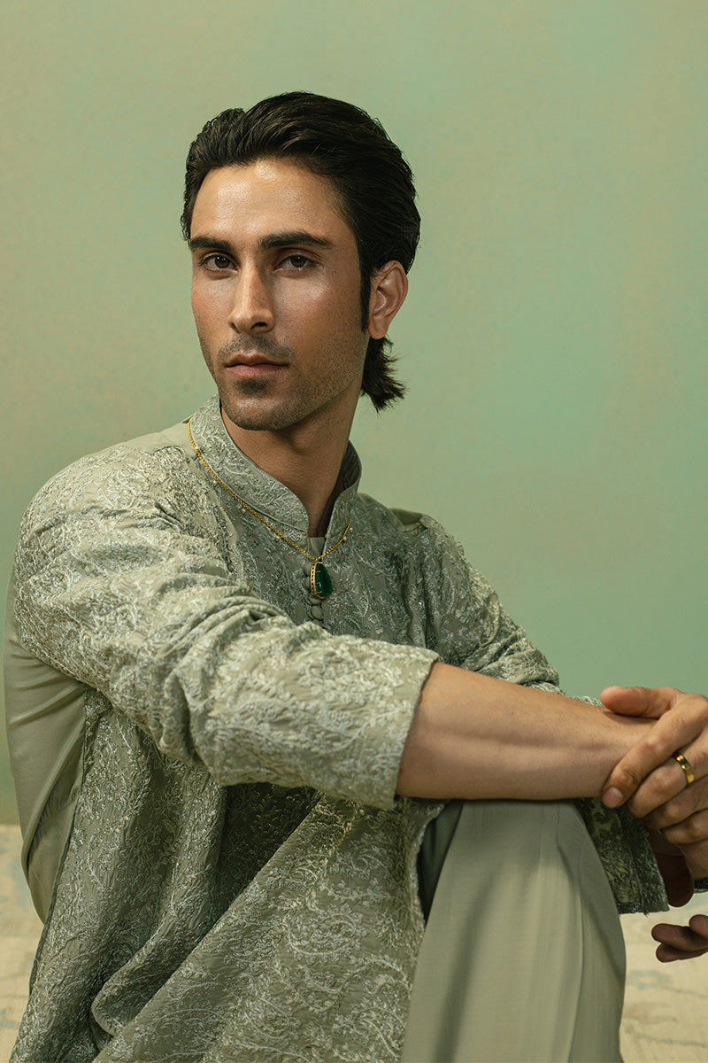 Republic By Omar Farooq | Luxury Rtw | 'Mazin' Kurta Pajama -  Republic by Omar Farooq Luxury RTW - Original Designer Dress - House of Maryam