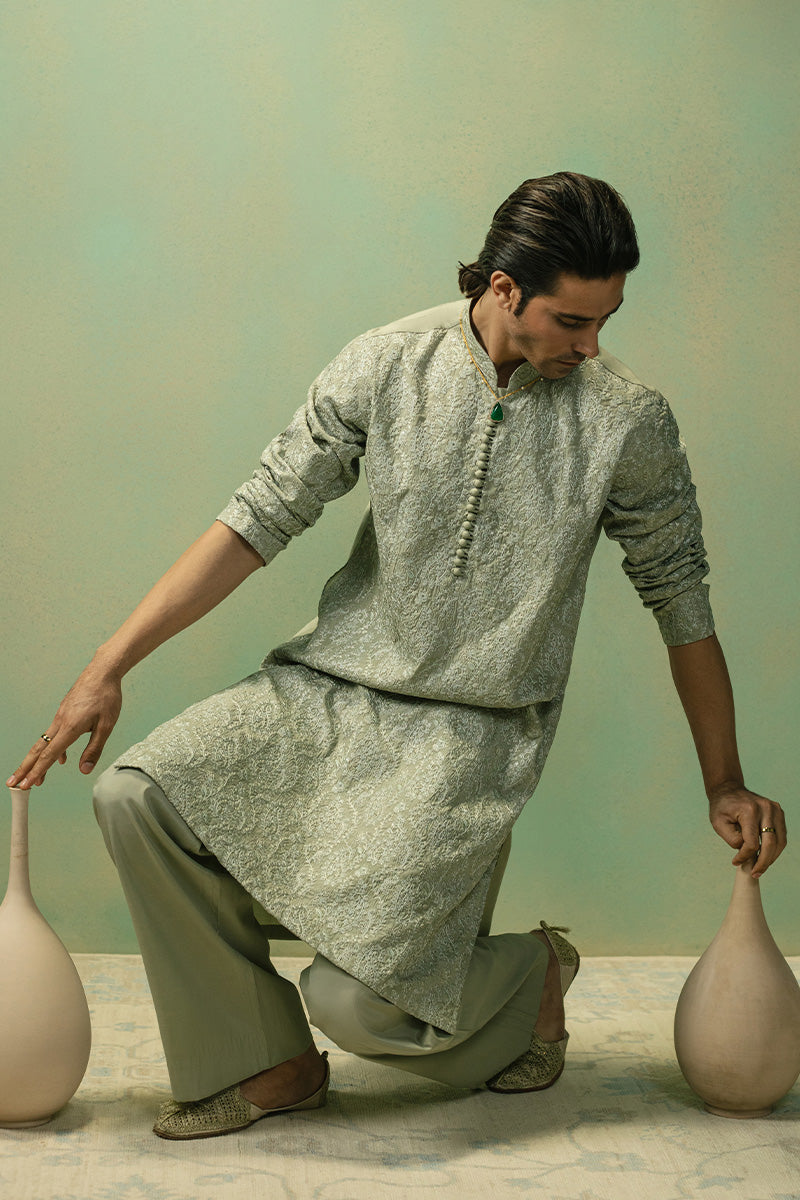 Republic By Omar Farooq | Luxury Rtw | 'Mazin' Kurta Pajama -  Republic by Omar Farooq Luxury RTW - Original Designer Dress - House of Maryam