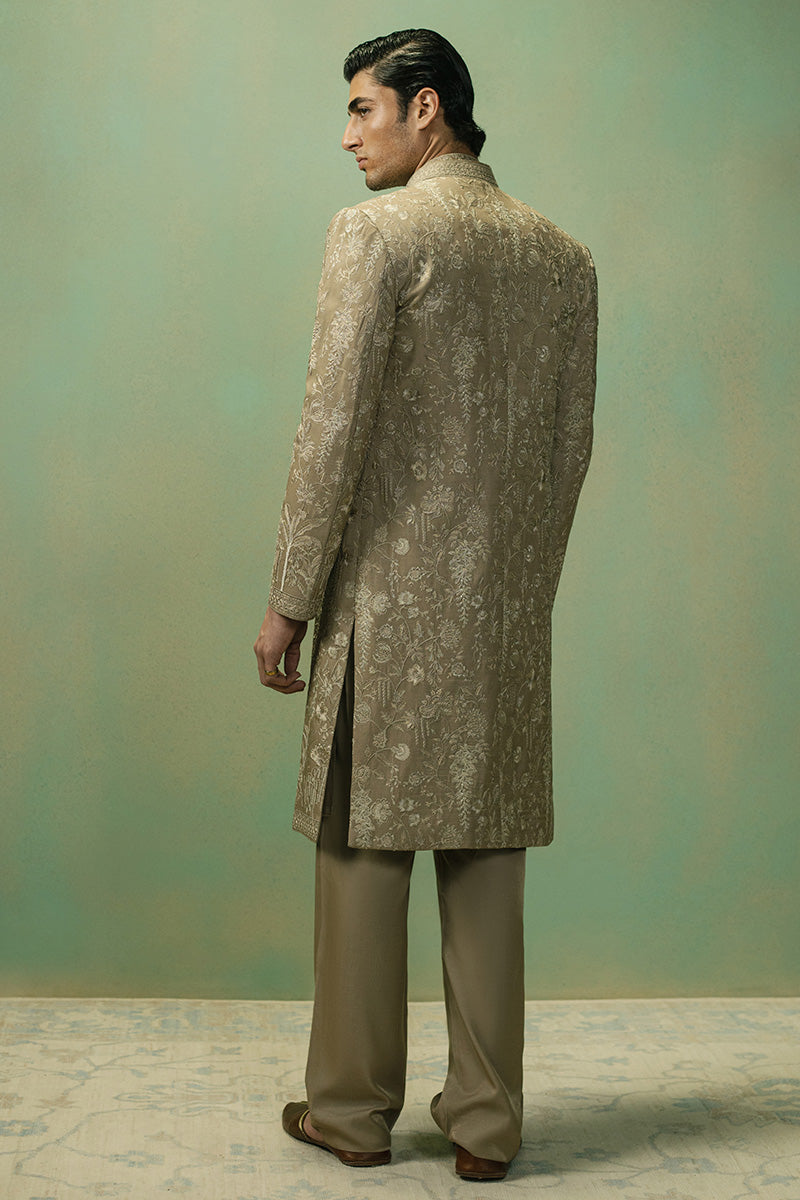 Republic By Omar Farooq | Sherwani Couture | 'Saud' Open Sherwani -  Republic by Omar Farooq SHERWANI COUTURE - Original Designer Dress - House of Maryam