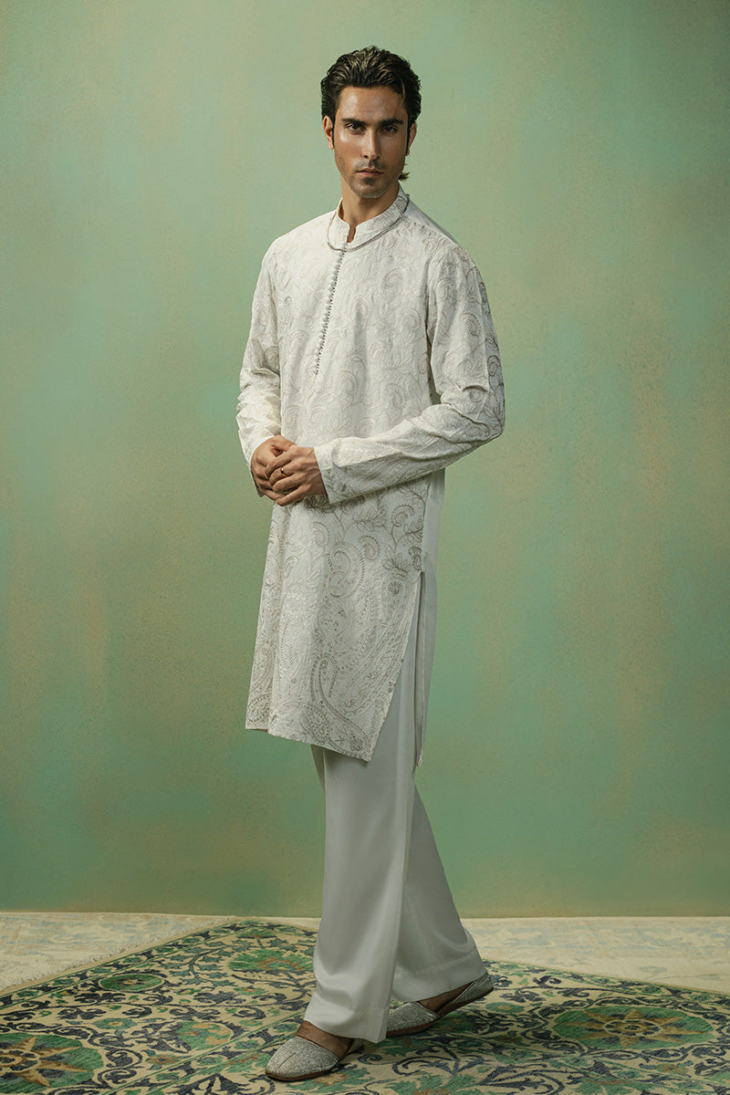Republic By Omar Farooq | Luxury Rtw | 'Rafi' Kurta Pajama -  Republic by Omar Farooq Luxury RTW - Original Designer Dress - House of Maryam