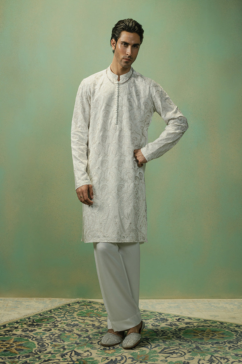 Republic By Omar Farooq | Luxury Rtw | 'Rafi' Kurta Pajama -  Republic by Omar Farooq Luxury RTW - Original Designer Dress - House of Maryam