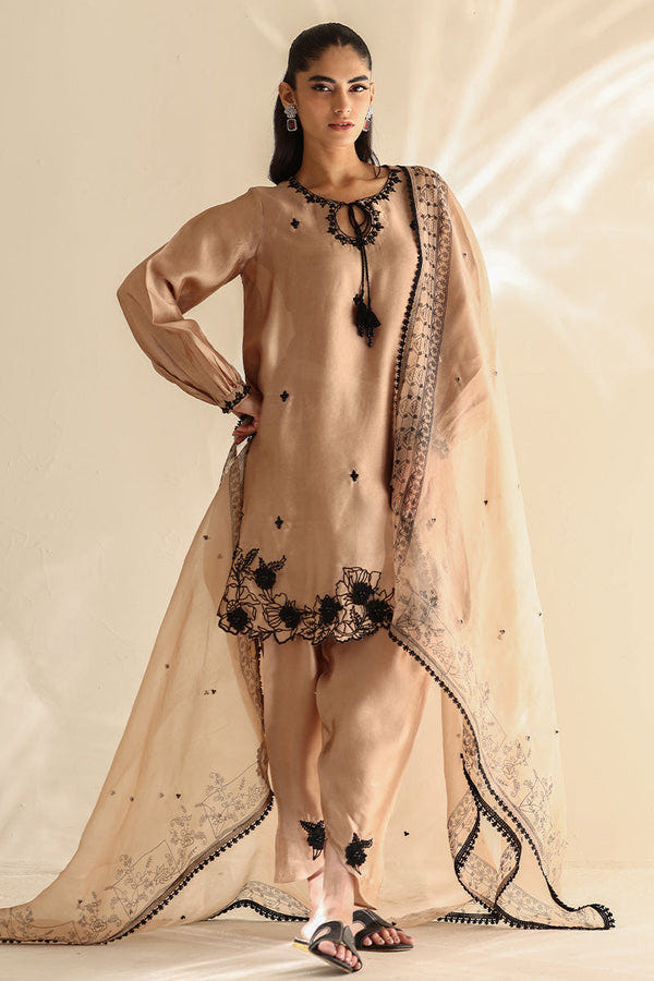 Sana Abbas | Mor Luxe | LATTE -  Sana Abbas Ladies Clothes - Original Designer Dress - House of Maryam