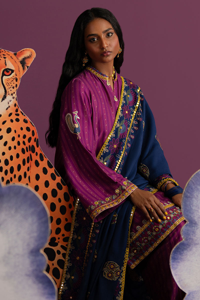 Cross Stitch | Exclusive Pret | Dreamy Pink-3 PC (Shirt, Trouser & Dupatta)-6
