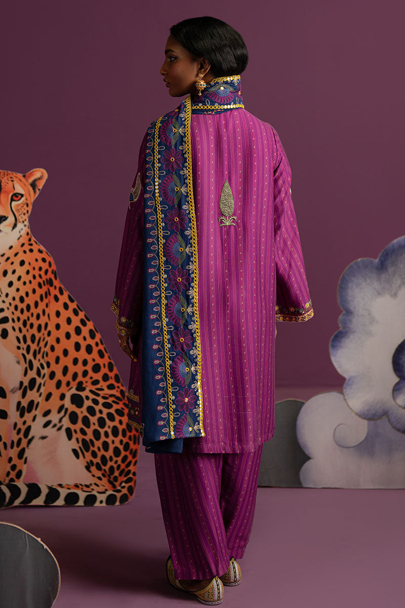 Cross Stitch | Exclusive Pret | Dreamy Pink-3 PC (Shirt, Trouser & Dupatta)-7