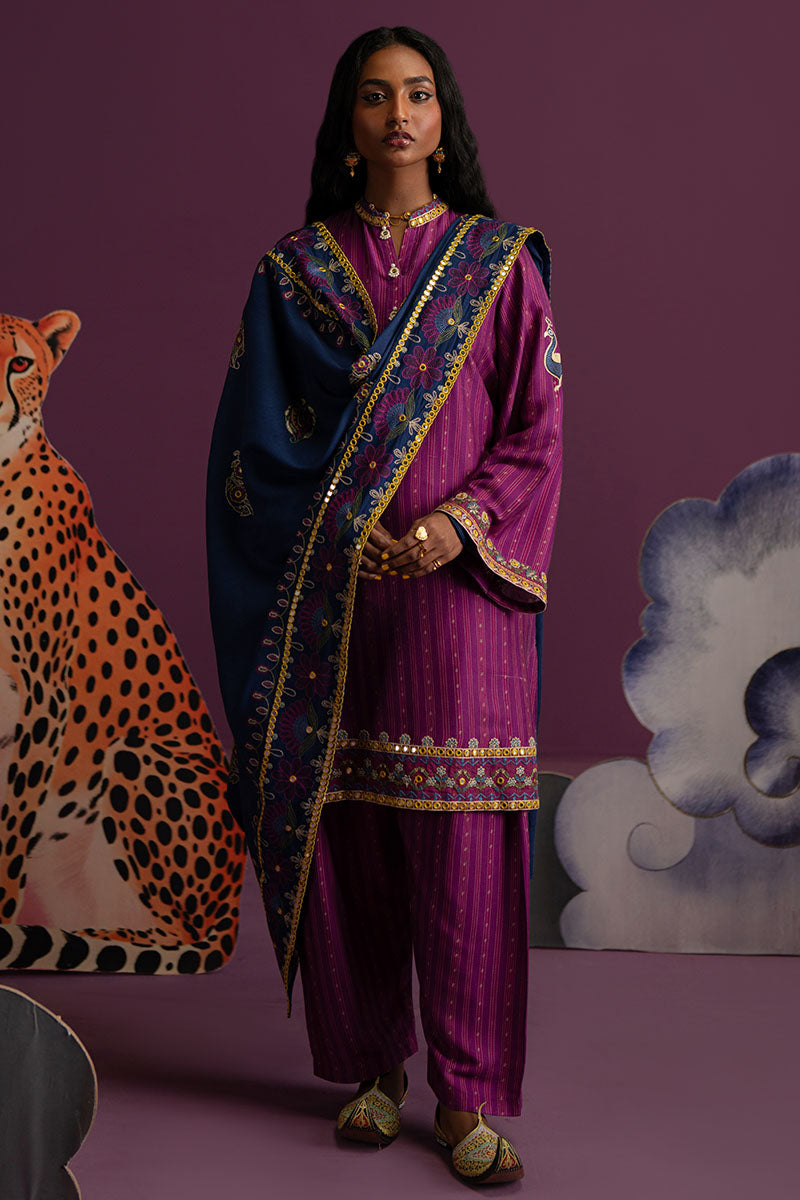 Cross Stitch | Exclusive Pret | Dreamy Pink-3 PC (Shirt, Trouser & Dupatta)-1