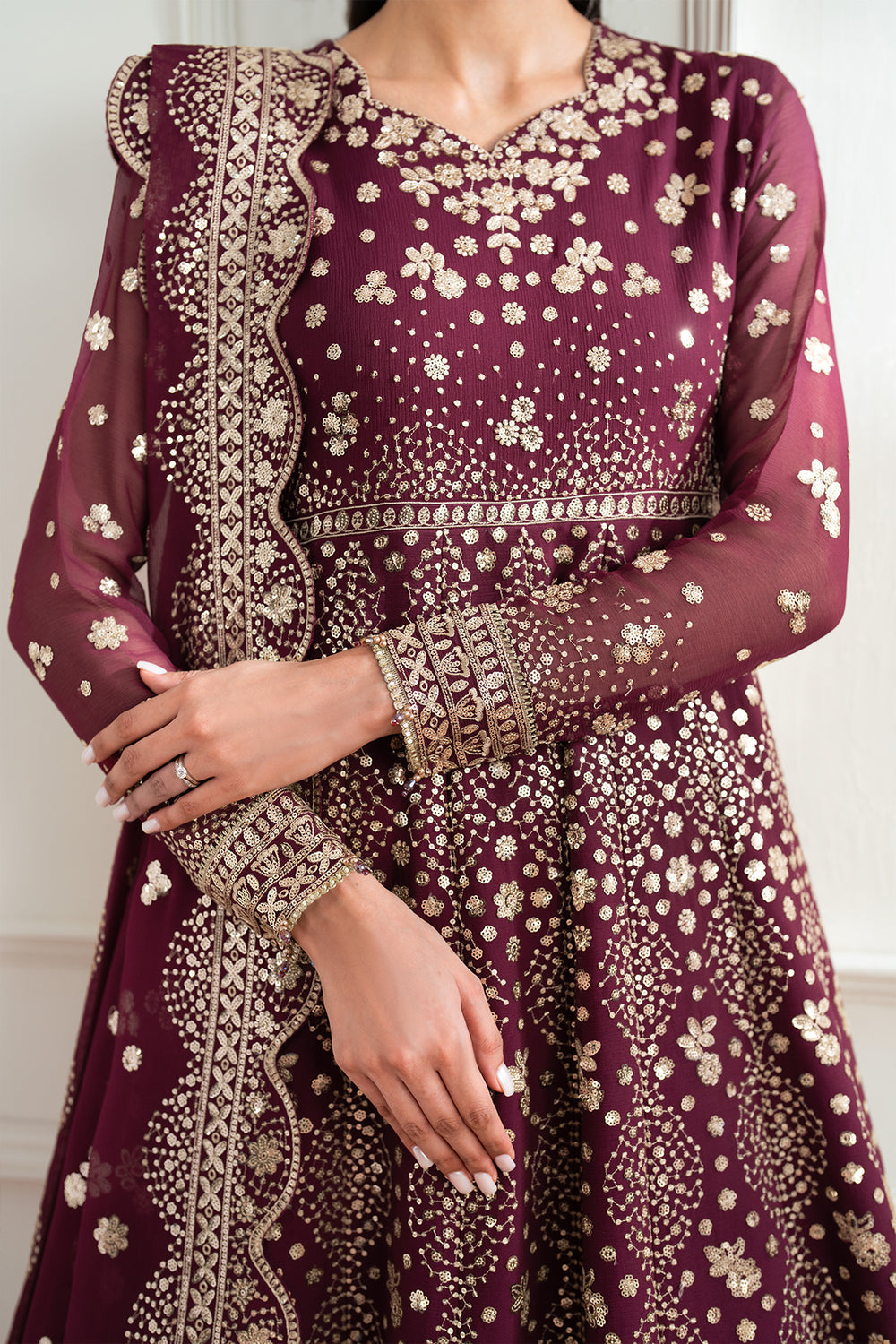 Farasha | Essence Formals 25 | Maroon Empress -  Farasha Ladies Clothes - Original Designer Dress - House of Maryam