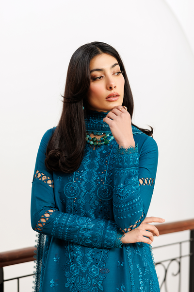 Emaan Adeel | Mirabelle Festive Luxury Lawn | FLORAISON