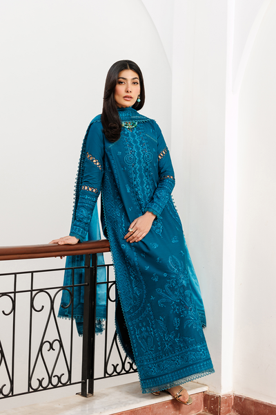 Emaan Adeel | Mirabelle Festive Luxury Lawn | FLORAISON