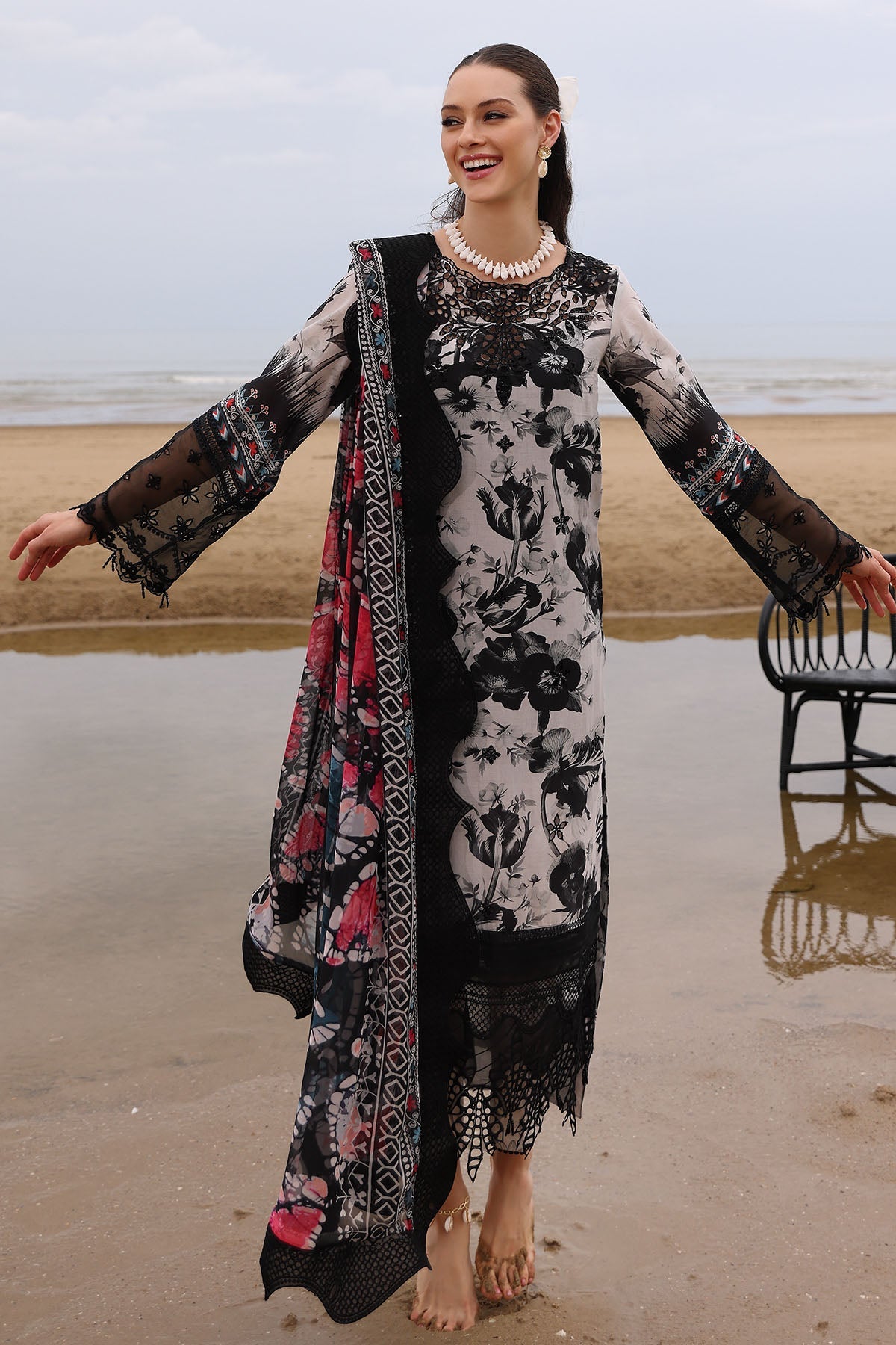 Nureh | Gardenia Embroidered Lawn 25 | NSG-175 -  Nureh Ladies Clothes - Original Designer Dress - House of Maryam