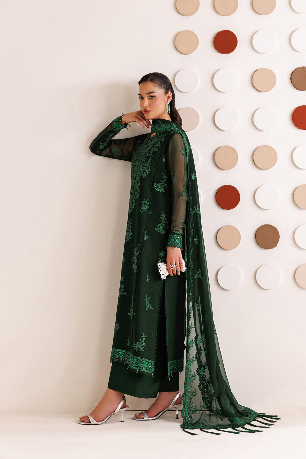 Farasha | Chiffon Threads 26 | Emerald Leaf-4