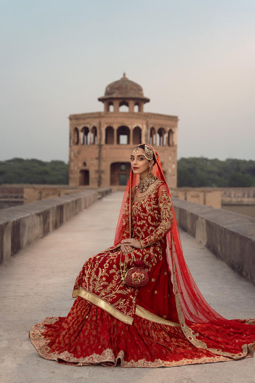 Maya | Wedding Formal Ulfat | SURKH -  Maya Bridal - Original Designer Dress - House of Maryam