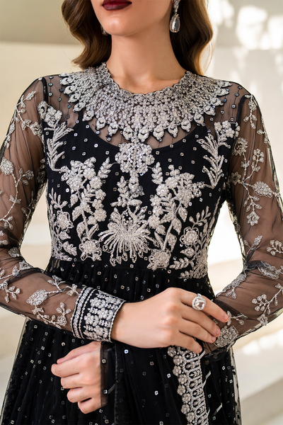 Iznik | Chinnon Chiffon | CC-50 Embroidered Net -  Iznik Formal - Original Designer Dress - House of Maryam