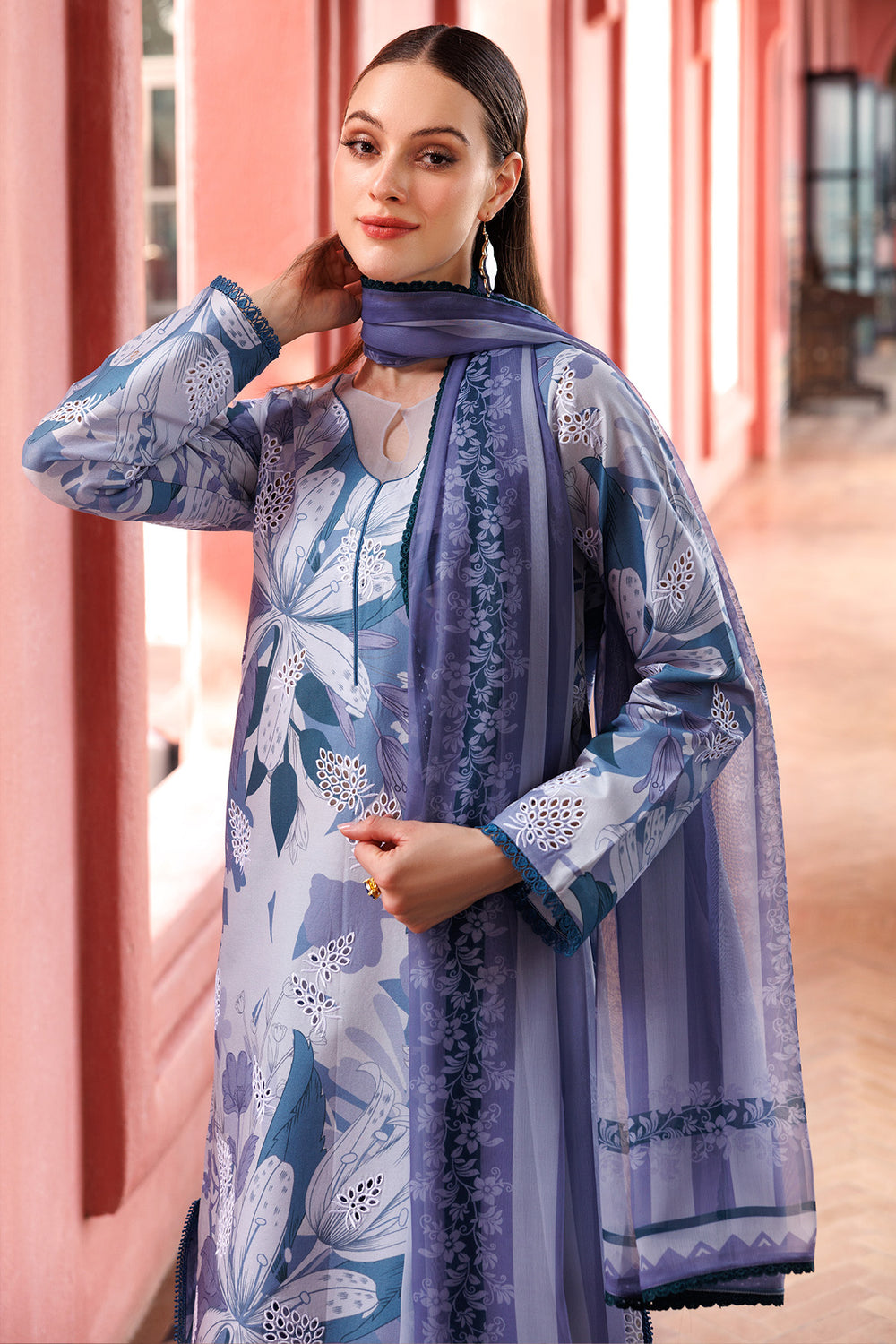Farasha | Printed Essentials | Blue Passion -  Farasha Ladies Clothes - Original Designer Dress - House of Maryam