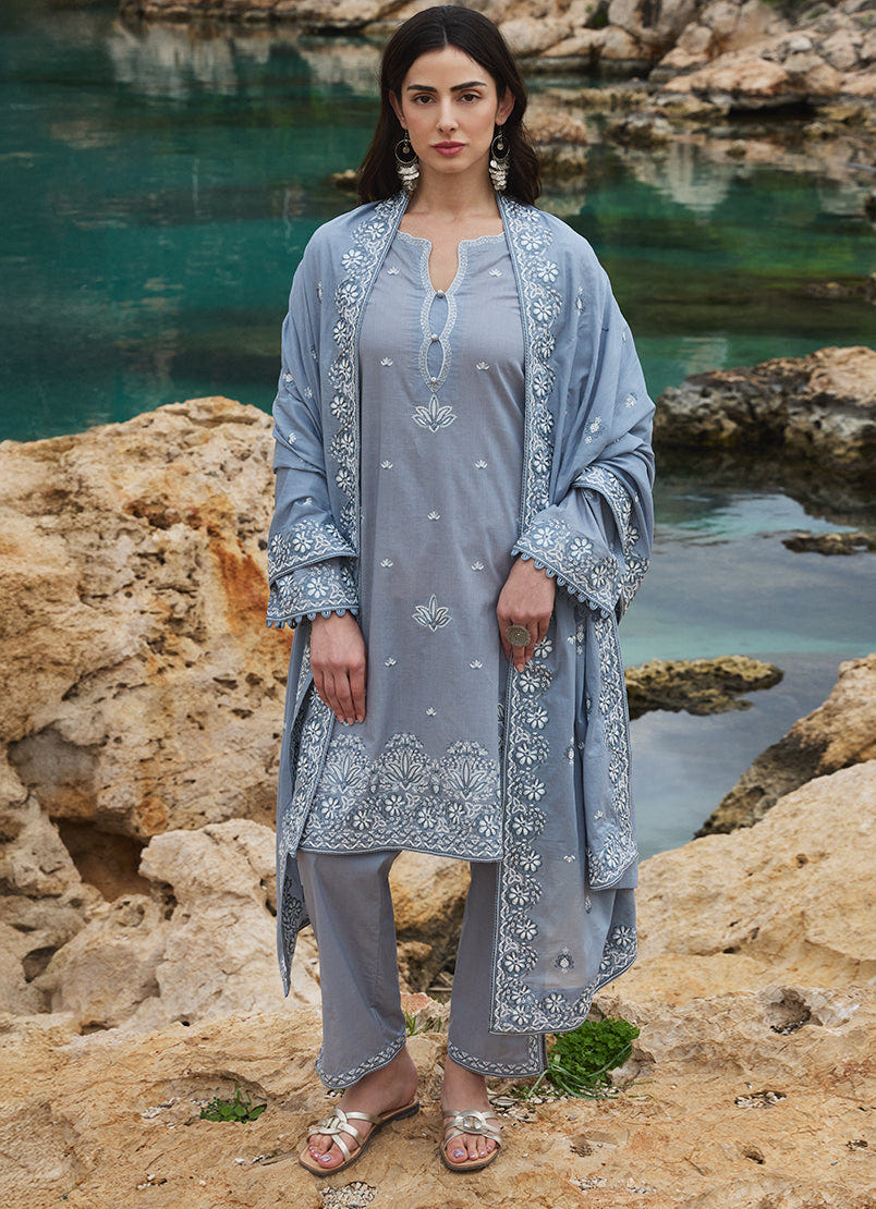 Image | Lawnkari 25 | Defne -  Image Ladies Clothes - Original Designer Dress - House of Maryam