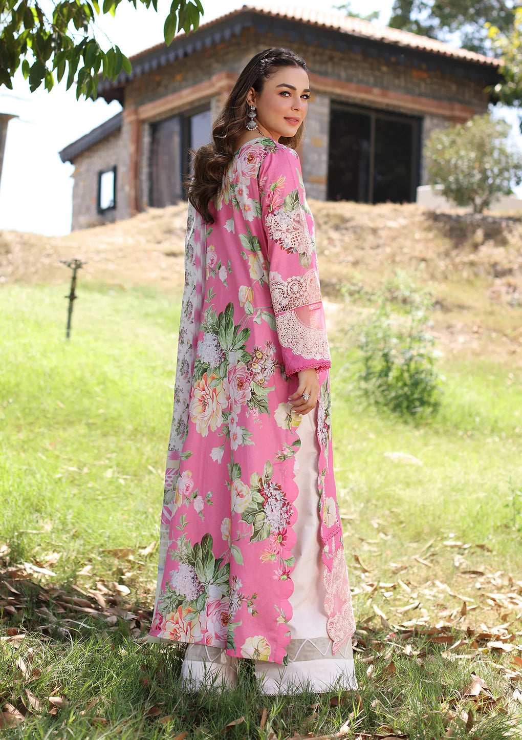 Elaf Premium | Prints Chikankari 24 | 03B PINK MUSE