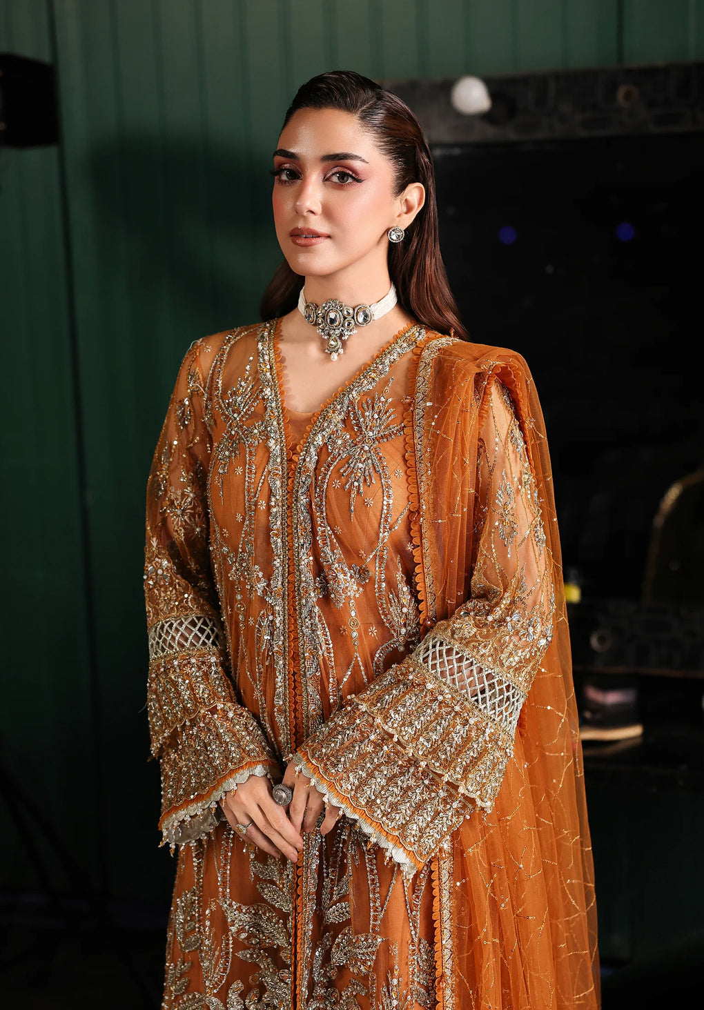 Elaf Premium | Stardom Formal Handwork 25 | ESH-09 SAFFRON -  Elaf Premium Ladies Clothes - Original Designer Dress - House of Maryam