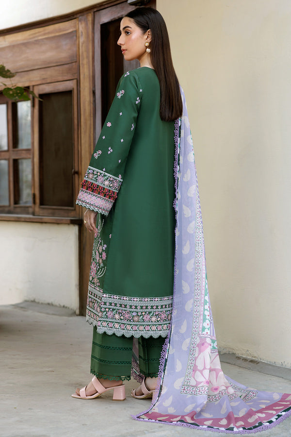 Farasha | Summer Weaves Embroidered Lawn | Emerald Eclips