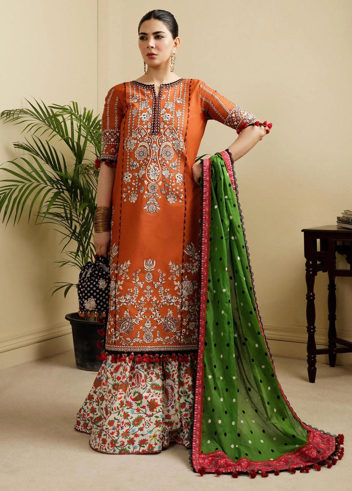 Hussain Rehar | Embroidered Lawn | STAR DUST -  Hussain Rehar Ladies Clothes - Original Designer Dress - House of Maryam