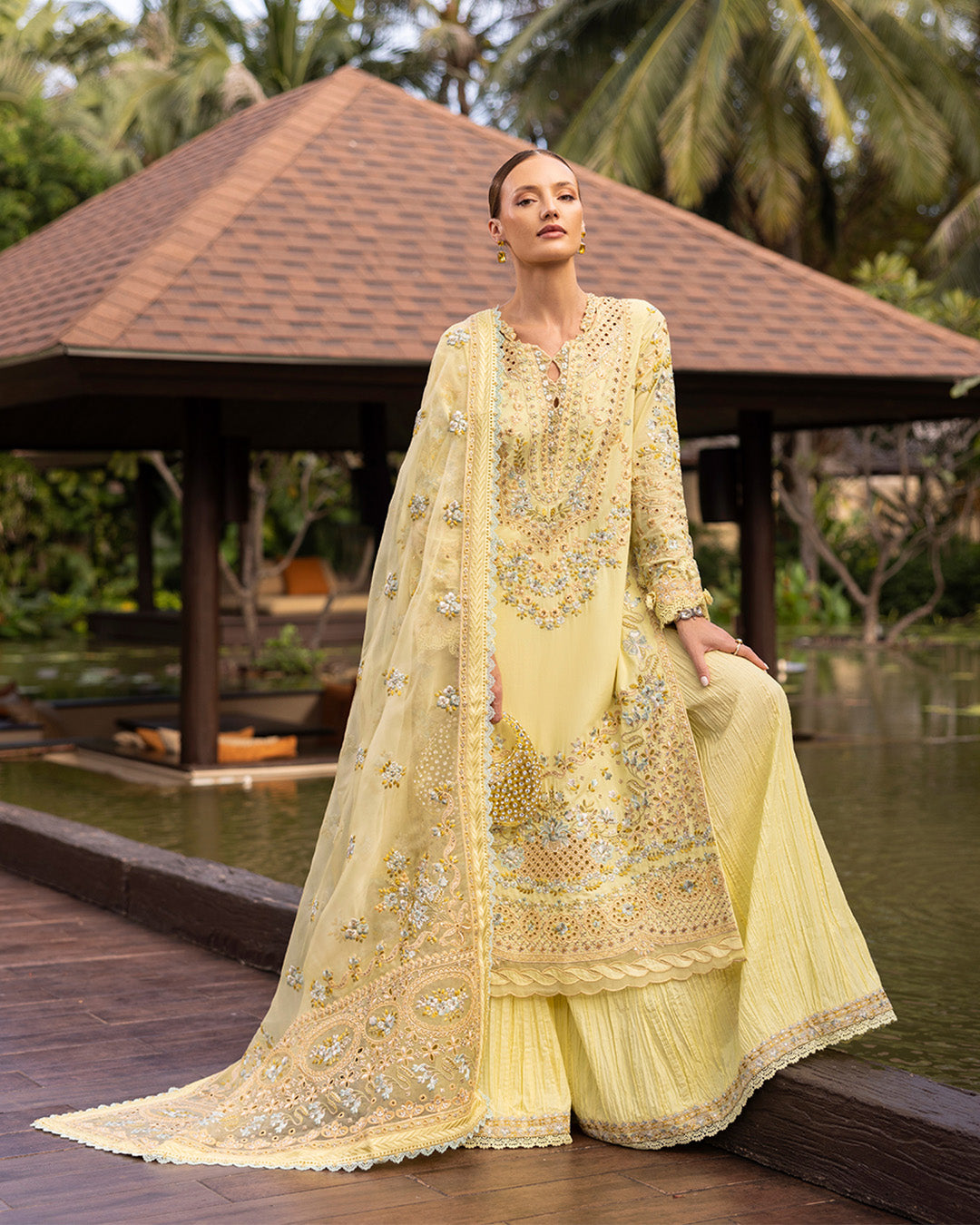 Faiza Saqlain | Zinnia Lawn 25 | Azalea -  Faiza Saqlain Ladies Clothes - Original Designer Dress - House of Maryam