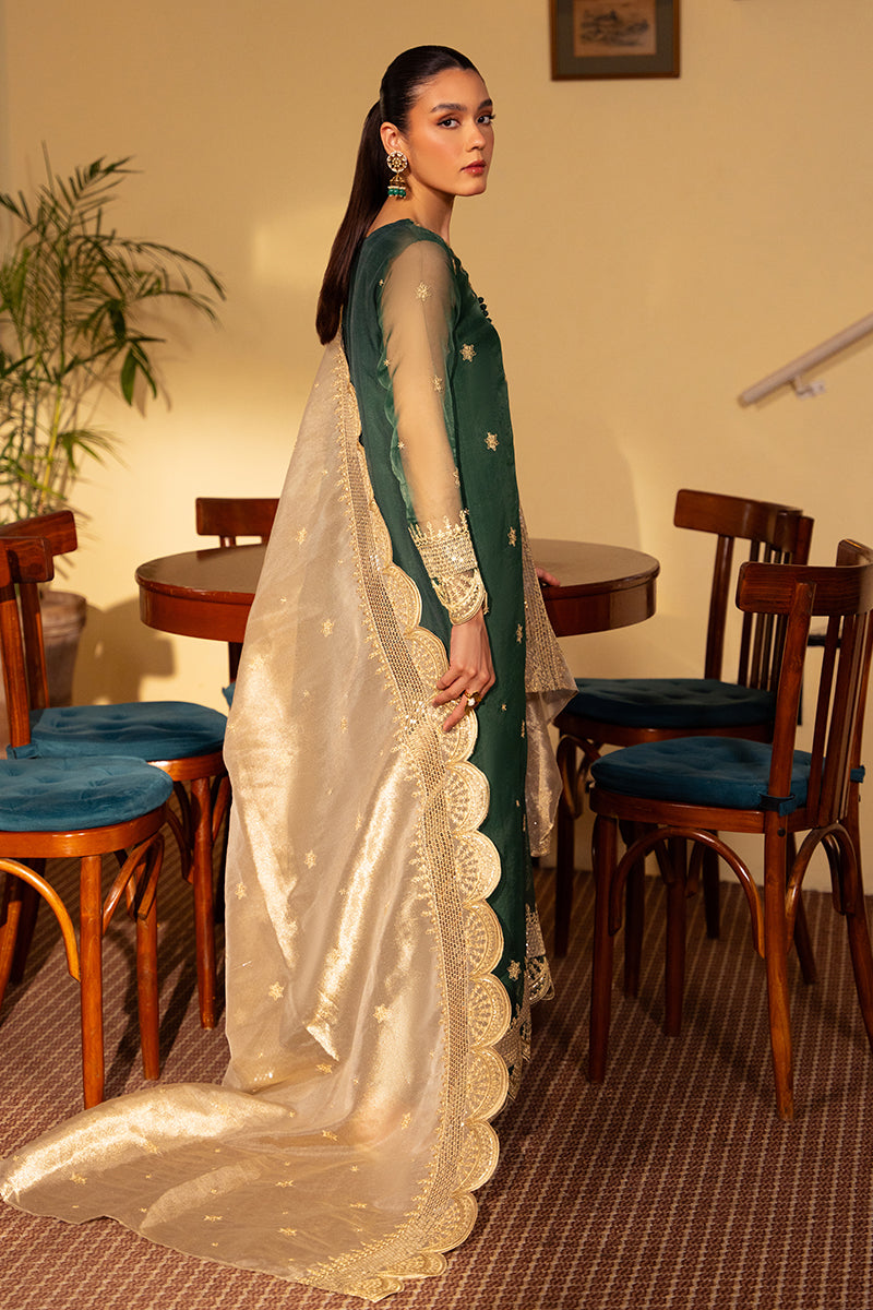 Cross Stitch | Luxury Pret | Jade Radiance-2 PC (Shirt & Dupatta), image 9