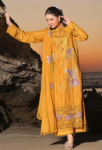 Humdum | Afsoon Lawn 24 | D06 -  HumDum Luxury - Original Designer Dress - House of Maryam