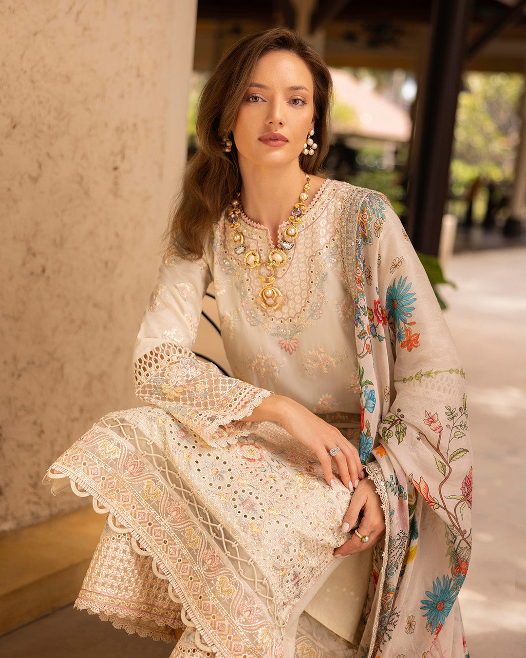 Faiza Saqlain | Zinnia Lawn 25 | Delilah -  Faiza Saqlain Ladies Clothes - Original Designer Dress - House of Maryam