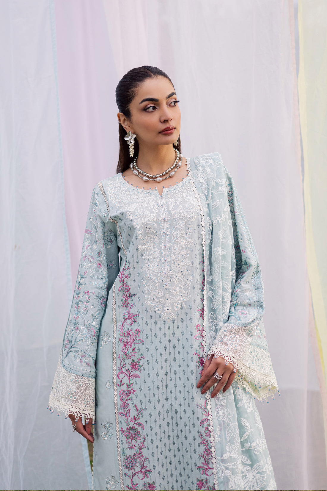 Batik | Naomi Luxury Lawn Eid Edit 26' | Ocean Swan 3Pc