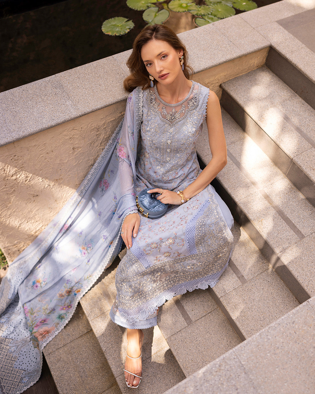 Faiza Saqlain | Zinnia Lawn 25 | Liana -  Faiza Saqlain Ladies Clothes - Original Designer Dress - House of Maryam
