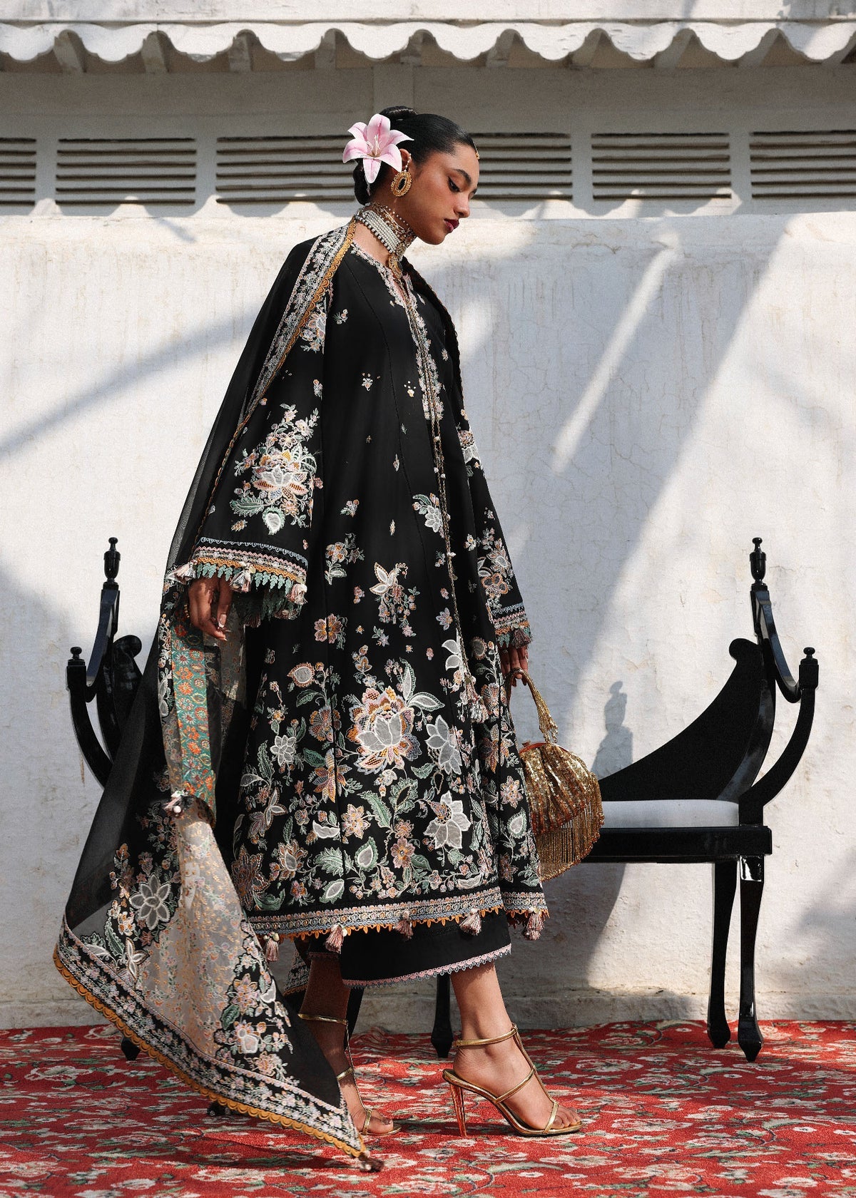 Hussain Rehar | Kalabagh Luxury Lawn 26 | Sable, image 2