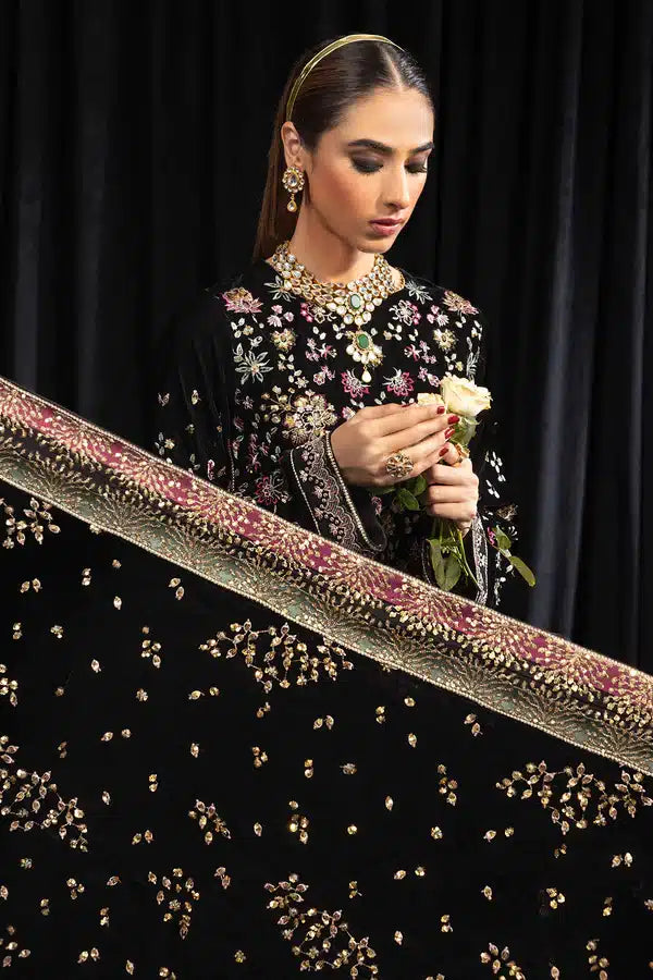 Nureh | Maya Velvet 23 | Kiyara by Designer Nureh - House of Maryam - Pakistani Designer Ethnic Wear in {{ shop.shopifyCountryName }}