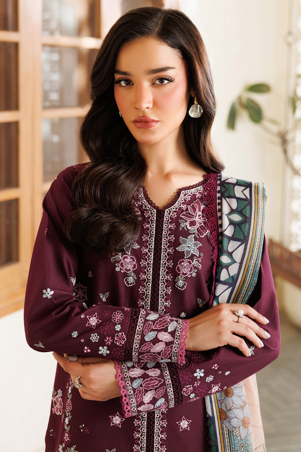 Farasha | Summer Weaves Embroidered Lawn | Burgandy Rush -  Farasha Ladies Clothes - Original Designer Dress - House of Maryam
