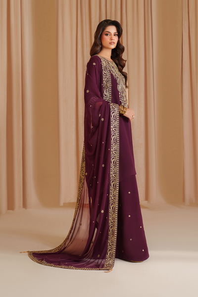 Iznik I Festive Formal I CC-76 Embroidered Chiffon -  Iznik Ladies Clothes - Original Designer Dress - House of Maryam