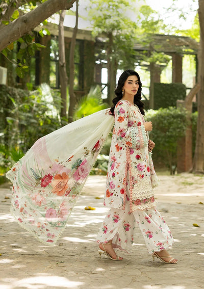 Elaf Premium | Signature Embroidered Lawn with Chiffon Collection 26 | ESG-4A CLAIRE