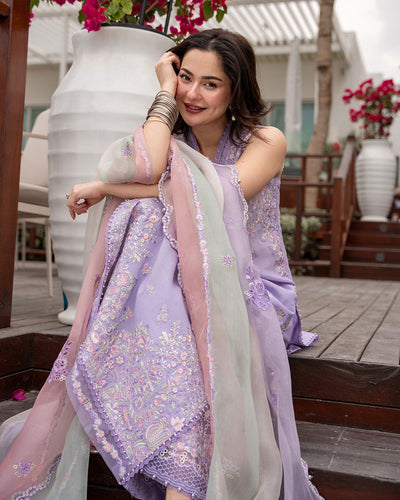 Faiza Saqlain | Aya Luxury Lawn 26' | Suela