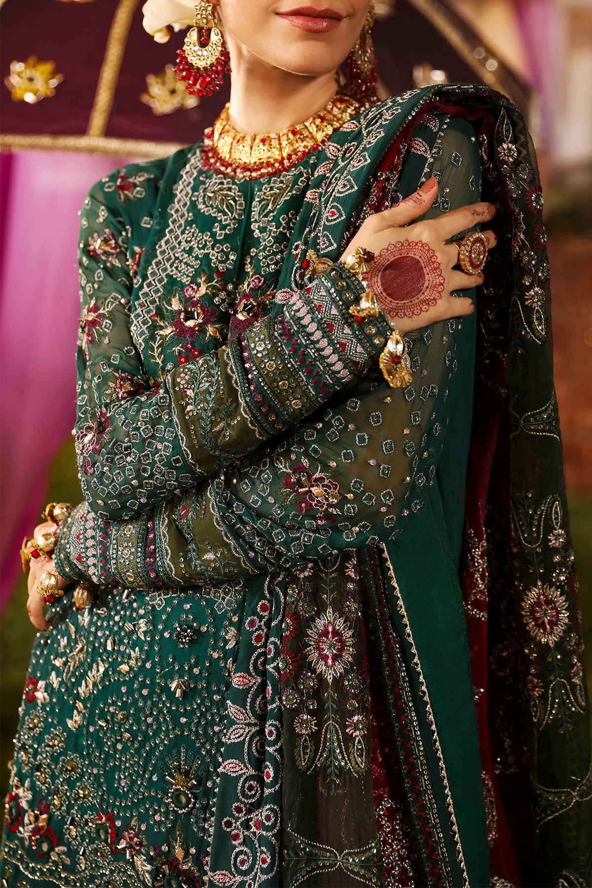 Nureh | Jhoomro 25' | NL-68 SHADMANI -  Nureh jhoomro 25 - Original Designer Dress - House of Maryam
