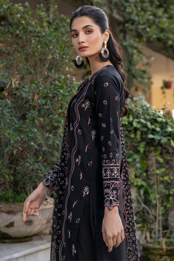 Farasha | Summer Weaves Embroidered Lawn | Black Rose -  Farasha Ladies Clothes - Original Designer Dress - House of Maryam
