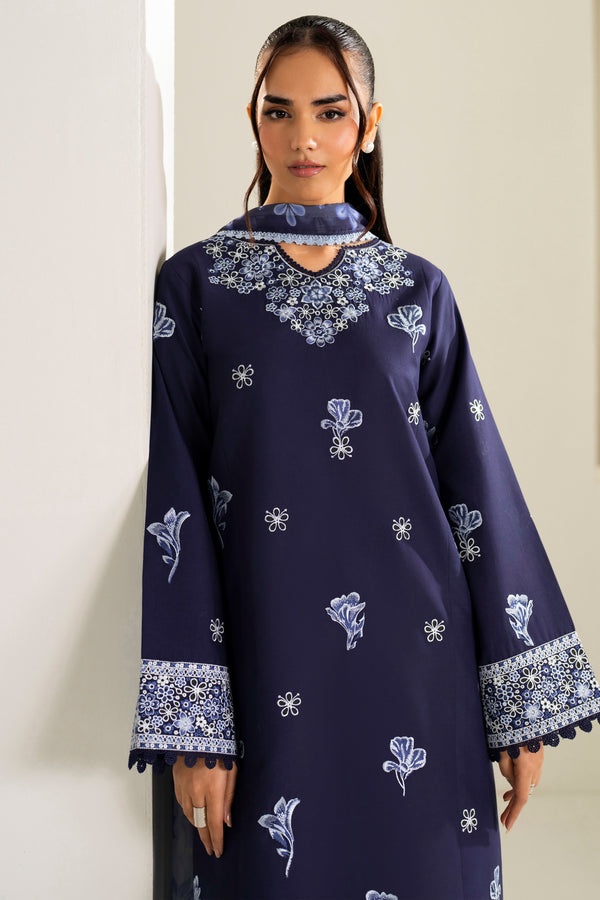 Farasha | Summer Weaves Embroidered Lawn | Midnight Hue-7