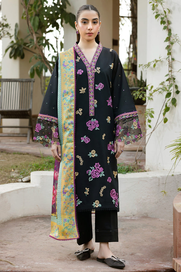 Farasha | Summer Weaves Embroidered Lawn | Raven Dusk -  Farasha Ladies Clothes - Original Designer Dress - House of Maryam