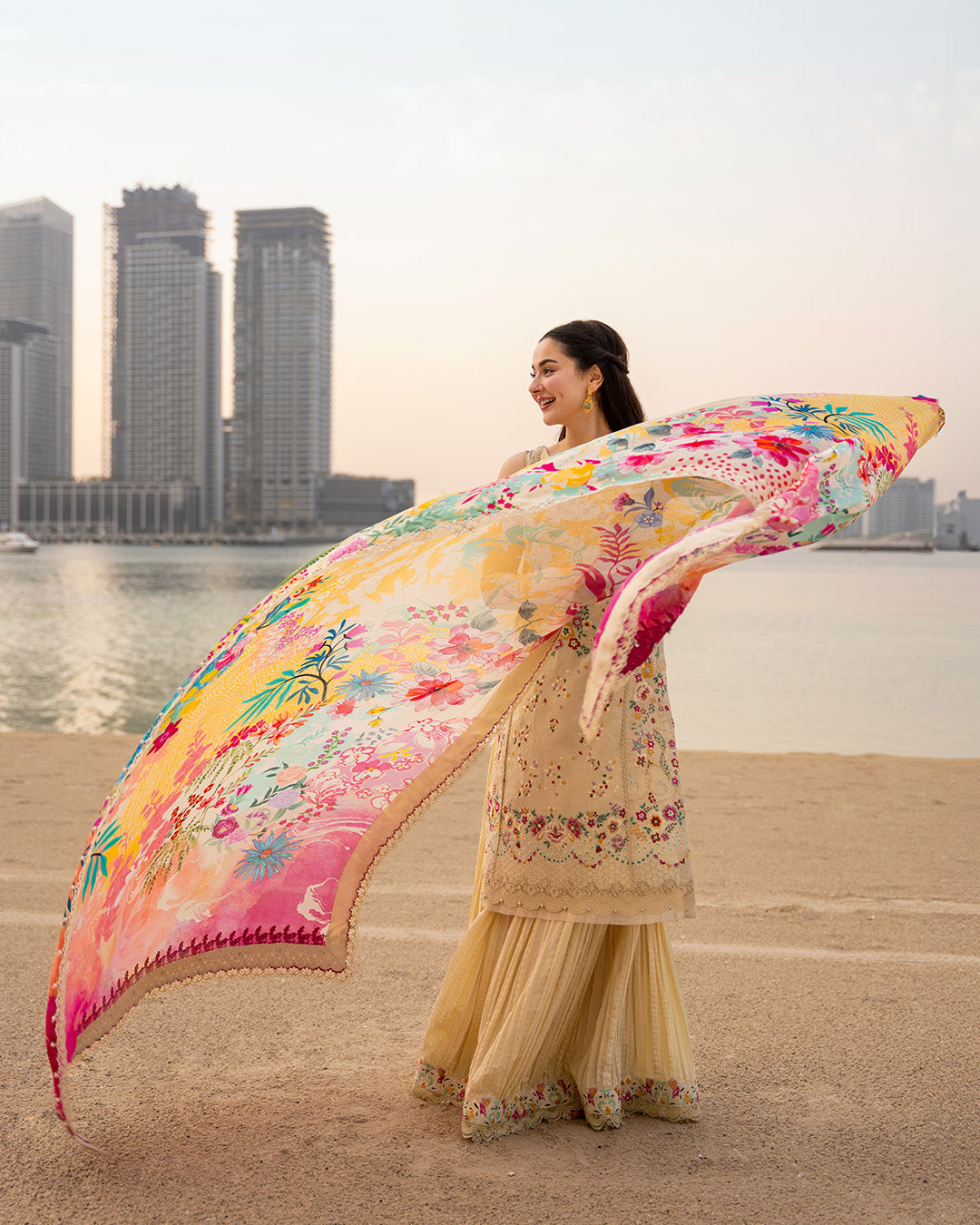 Faiza Saqlain | Aya Luxury Lawn 26' | Merjem-3