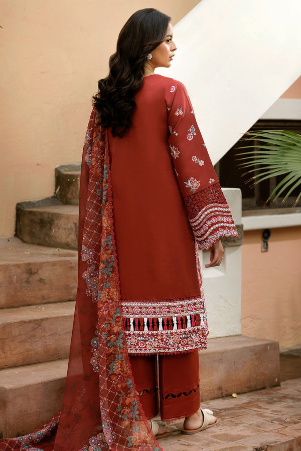 Farasha | Summer Weaves Embroidered Lawn | Russet Flames -  Farasha Ladies Clothes - Original Designer Dress - House of Maryam