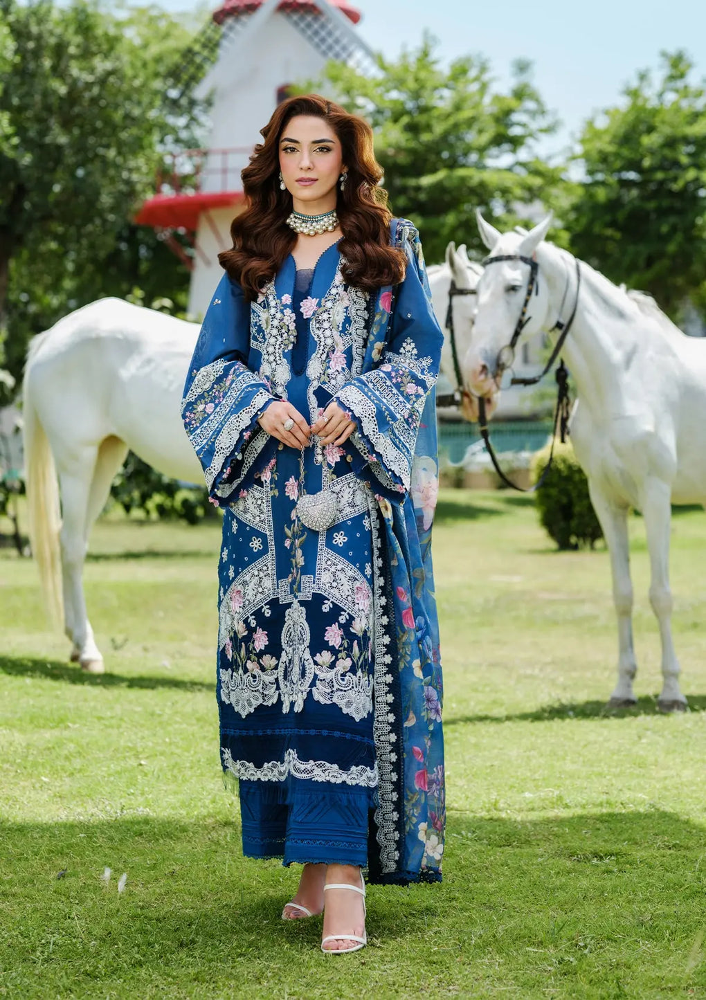 Elaf Premium | Luxury Lawn 25 | ELH-2A ZIVA -  Elaf Premium Ladies Clothes - Original Designer Dress - House of Maryam