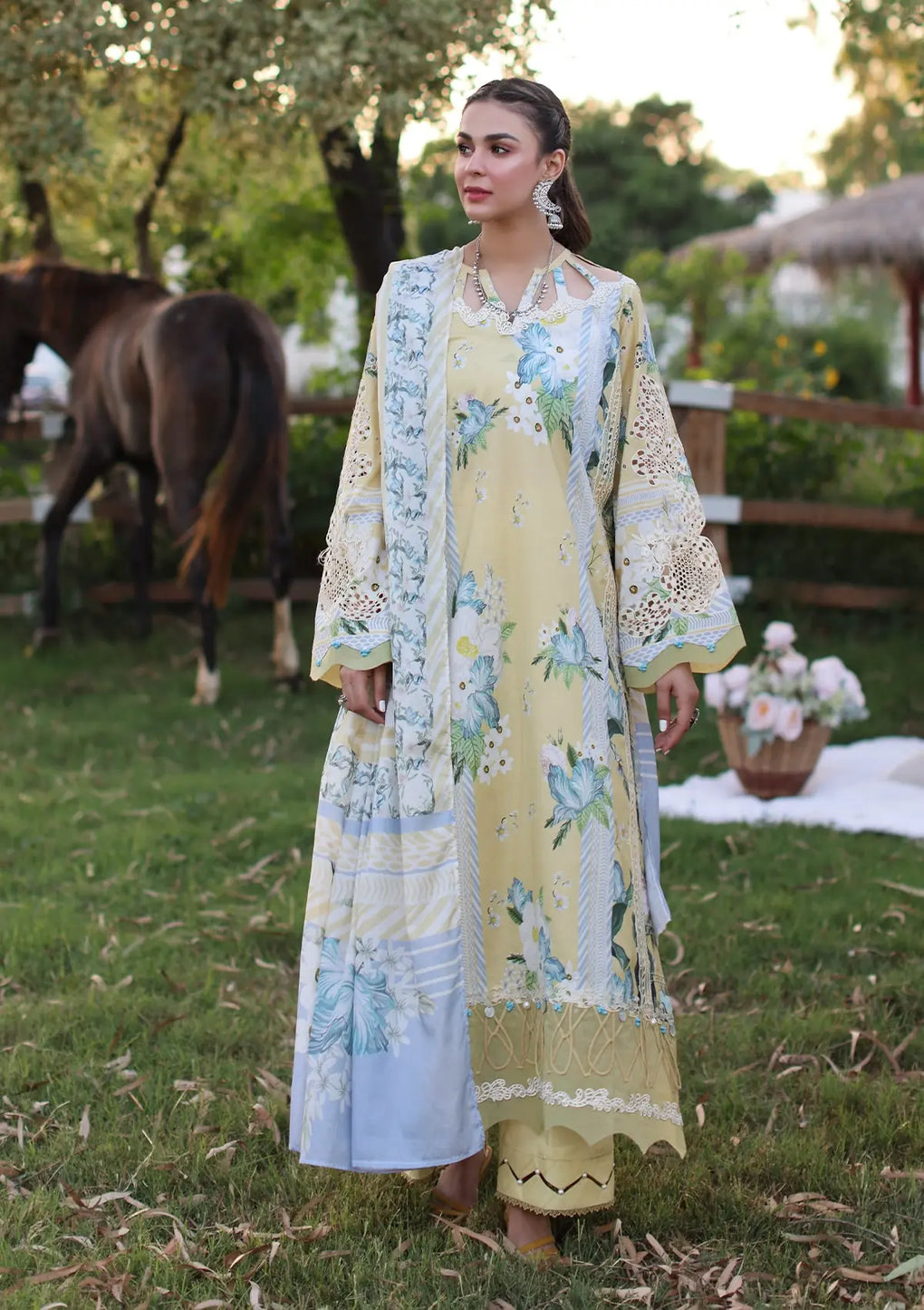Elaf Premium | Prints Chikankari 24 | 05A CITRUS CRUSH -  Elaf Premium Luxury - Original Designer Dress - House of Maryam